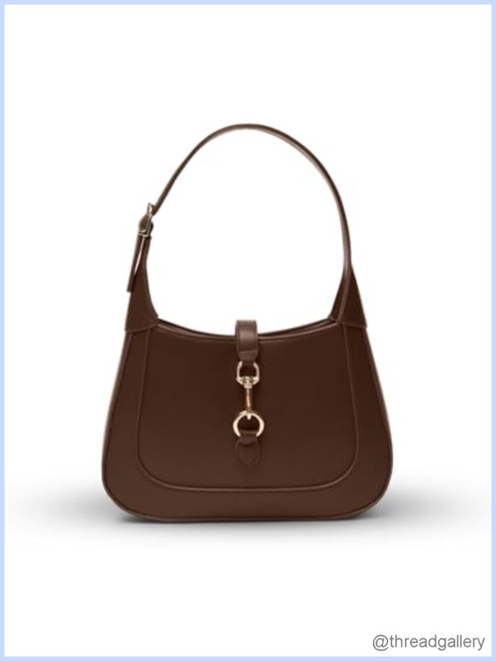 Designer Inspired Hobo Shoulder Bag Adjustable Leather Strap Zipper Purse